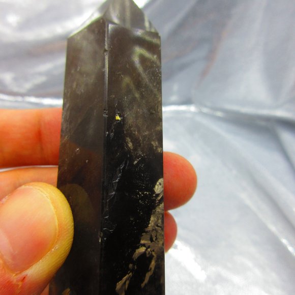 Smoky Quartz Crystal Polished Tower Generator Crystal Meditation Tool - Picture 3 of 8